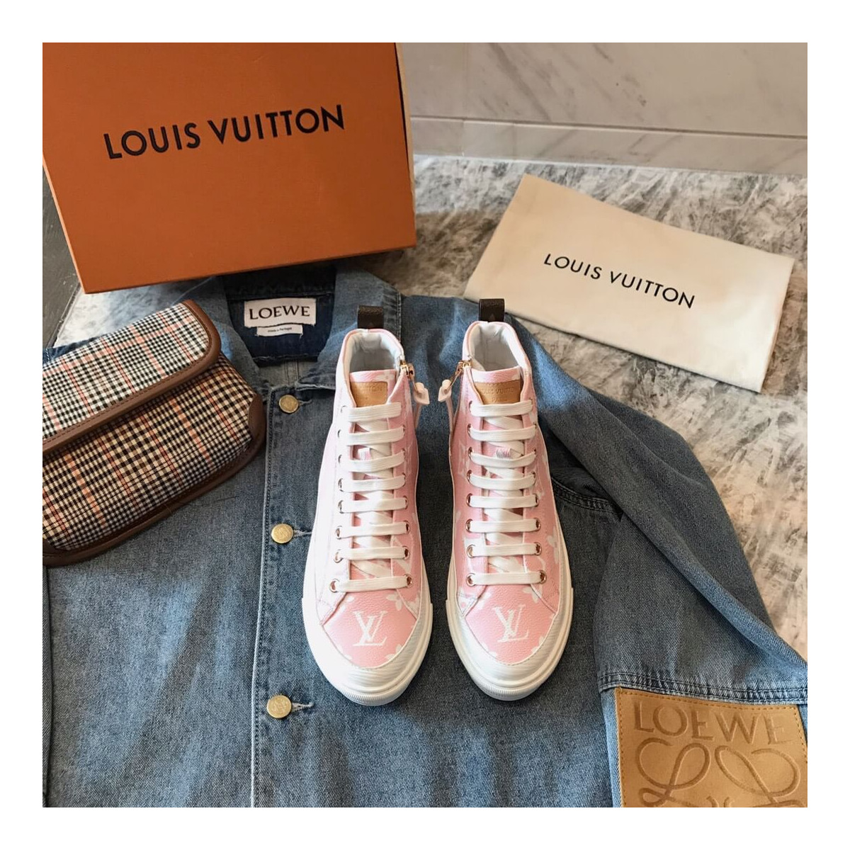 Louis Vuitton Stellar Sneaker Boot 1A5U0H Pink