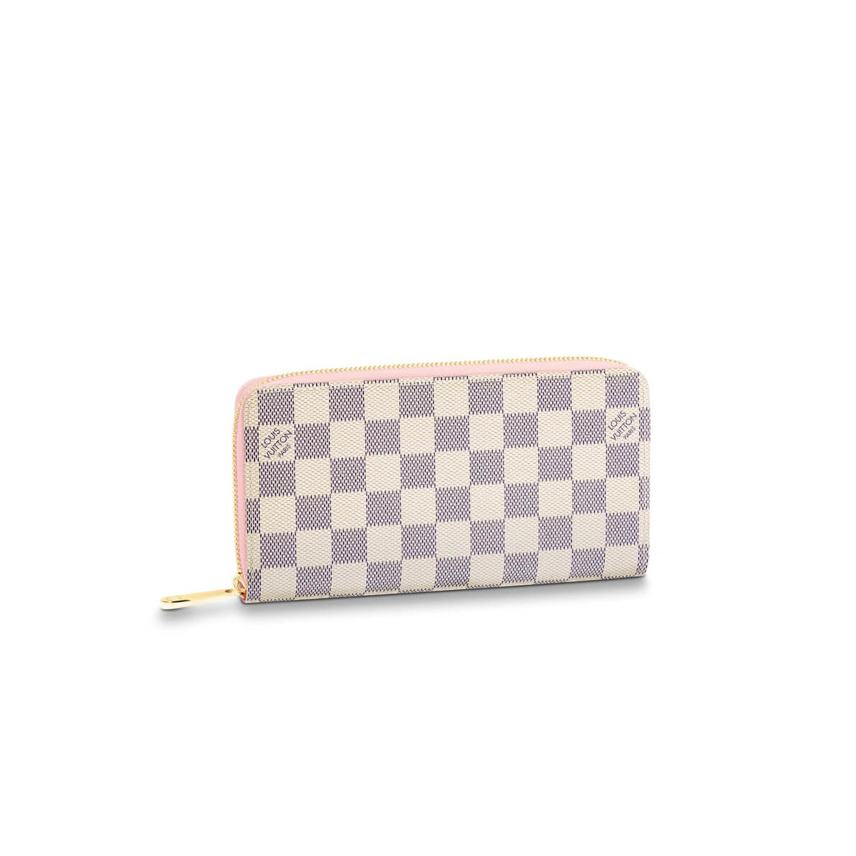 Louis Vuitton Damier Azur Canvas Zippy Wallet N63503 Pink