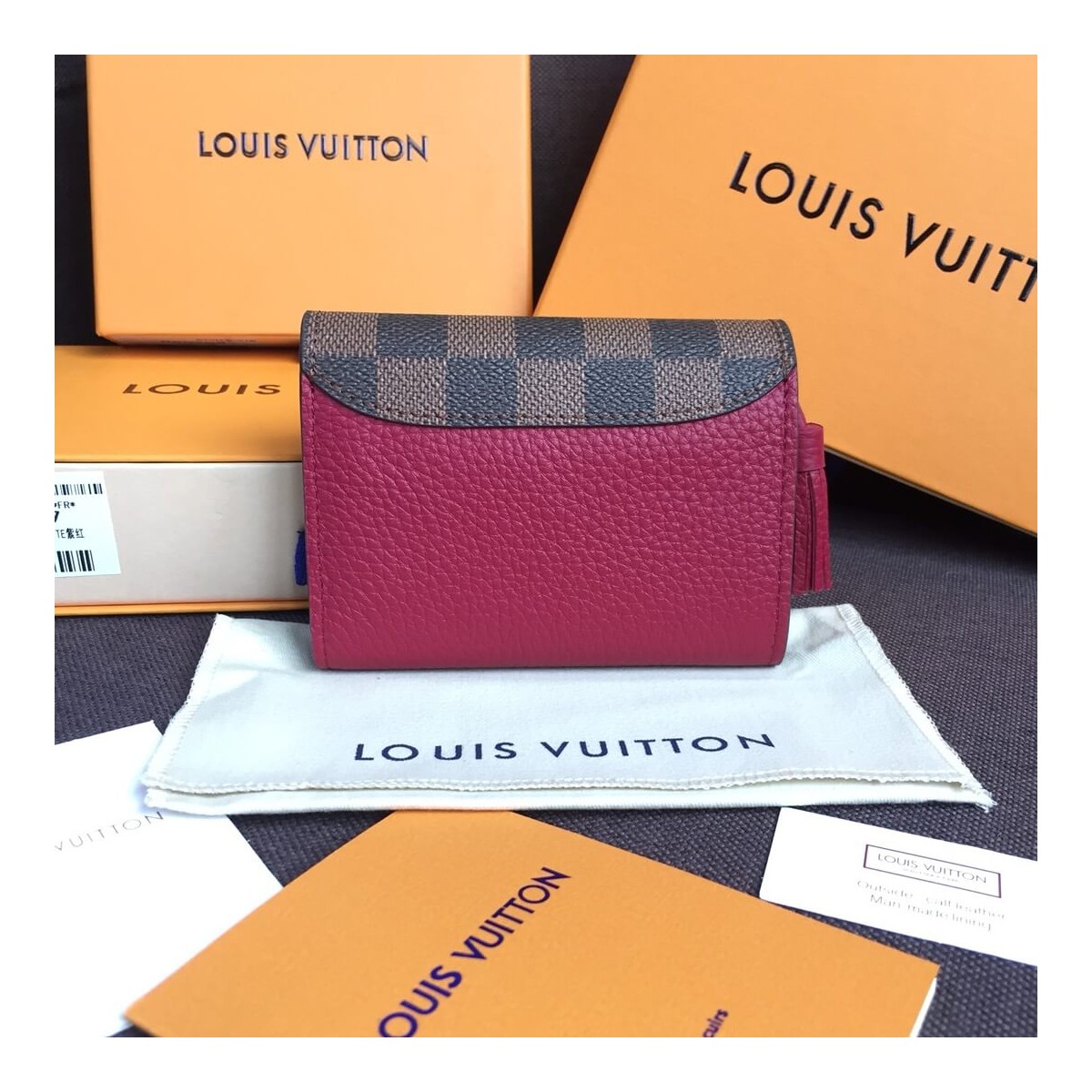 Louis Vuitton Damier Ebene Croisette Compact Wallet N60208