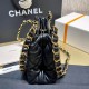 Chanel Small Tote in Black Lambskin AS3502