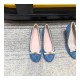 Gucci Canvas Ballerinas 423167 Light Blue