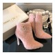 Jimmy Choo Shearling Ankle Bootie with Gold JC Logo 80259