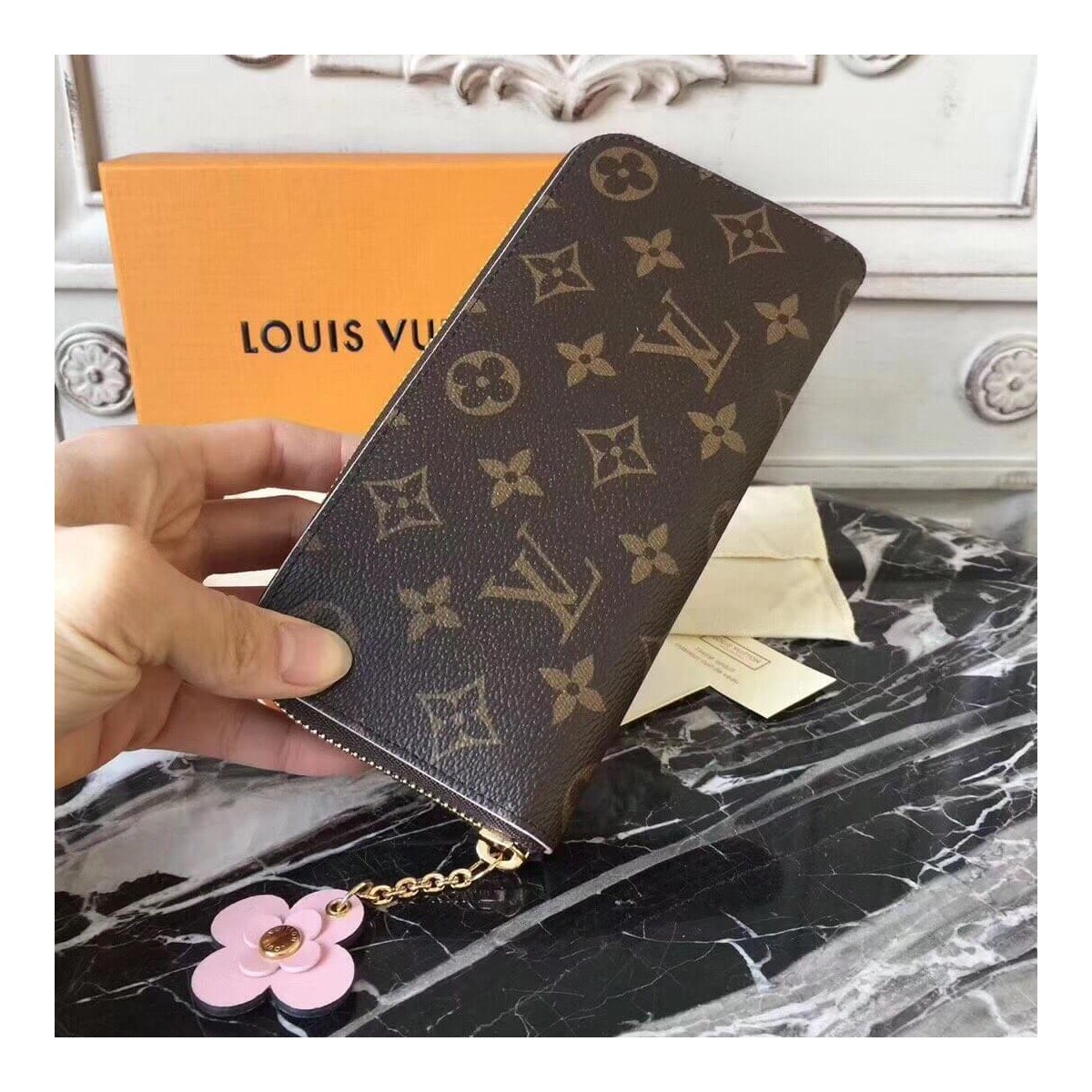 Louis Vuitton Monogram Cavas Clemence Wallet M64201