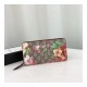 Gucci GG Blooms Supreme Zip Around Wallet 404071 Red