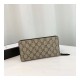 Gucci GG Supreme Monogram Bees Zip Around Wallet 410102