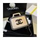 Chanel Vanity Case Beech Wood AS2926 Beige Black