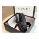 Gucci 20mm Leather Belt With Crystal Double G Buckle 513183