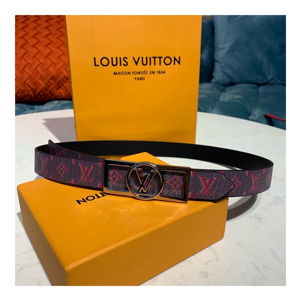 Louis Vuitton Dauphine 25mm Reversible Belt MP139U