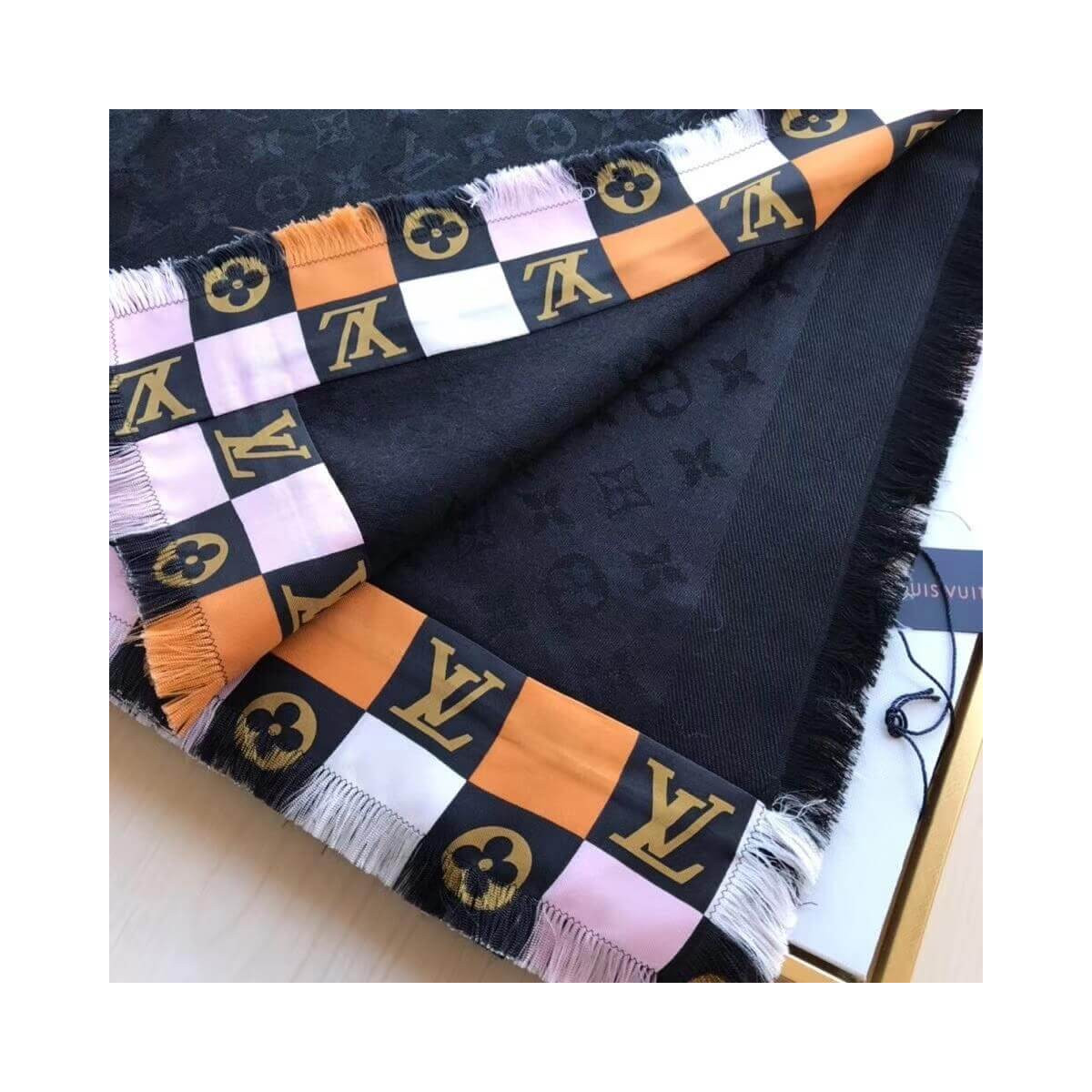 Louis Vuitton Monogram Check Shawl M68644 M68645