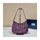 Prada Cleo Jacquard Knit and Leather Bag 1BC499