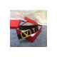 Valentino Reversible Vlogo Belt In Black / Red Glossy Calfskin 40 mm