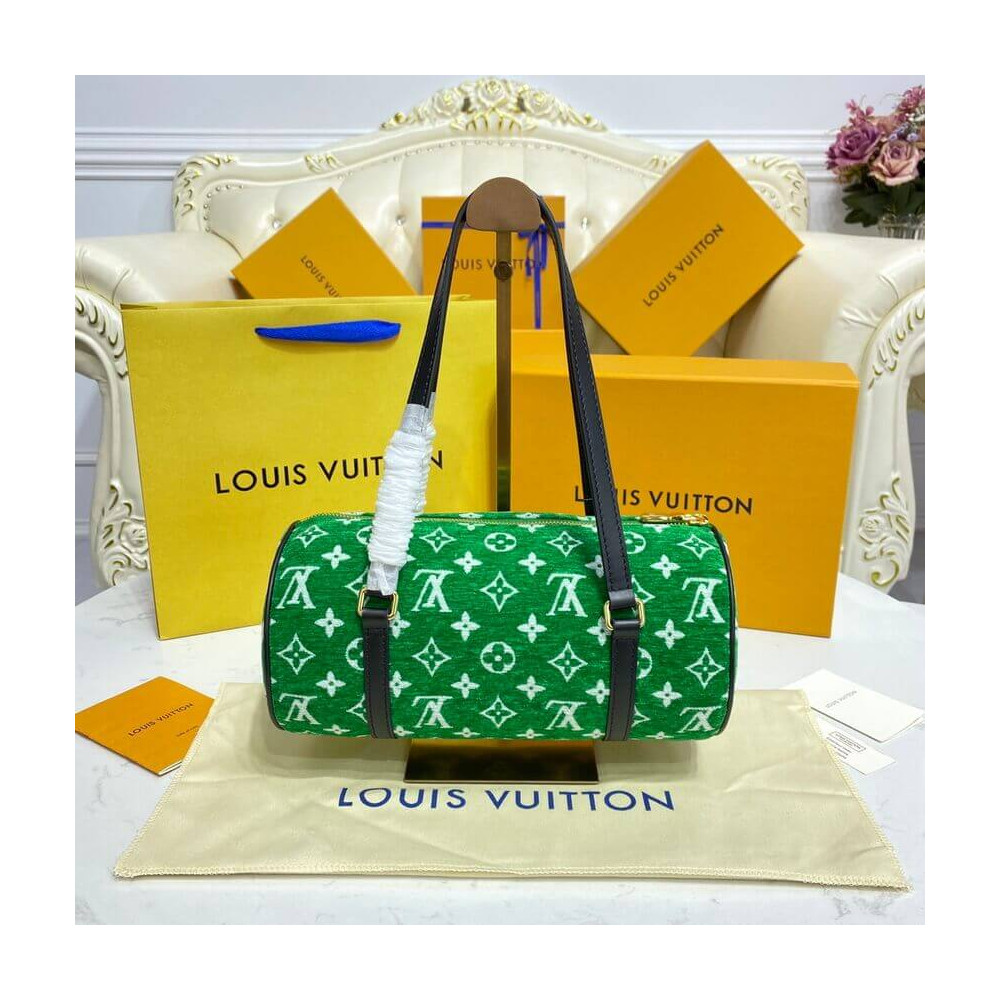 Louis Vuitton Monogram Jacquard Velvet Papillon Bag M46206 Green