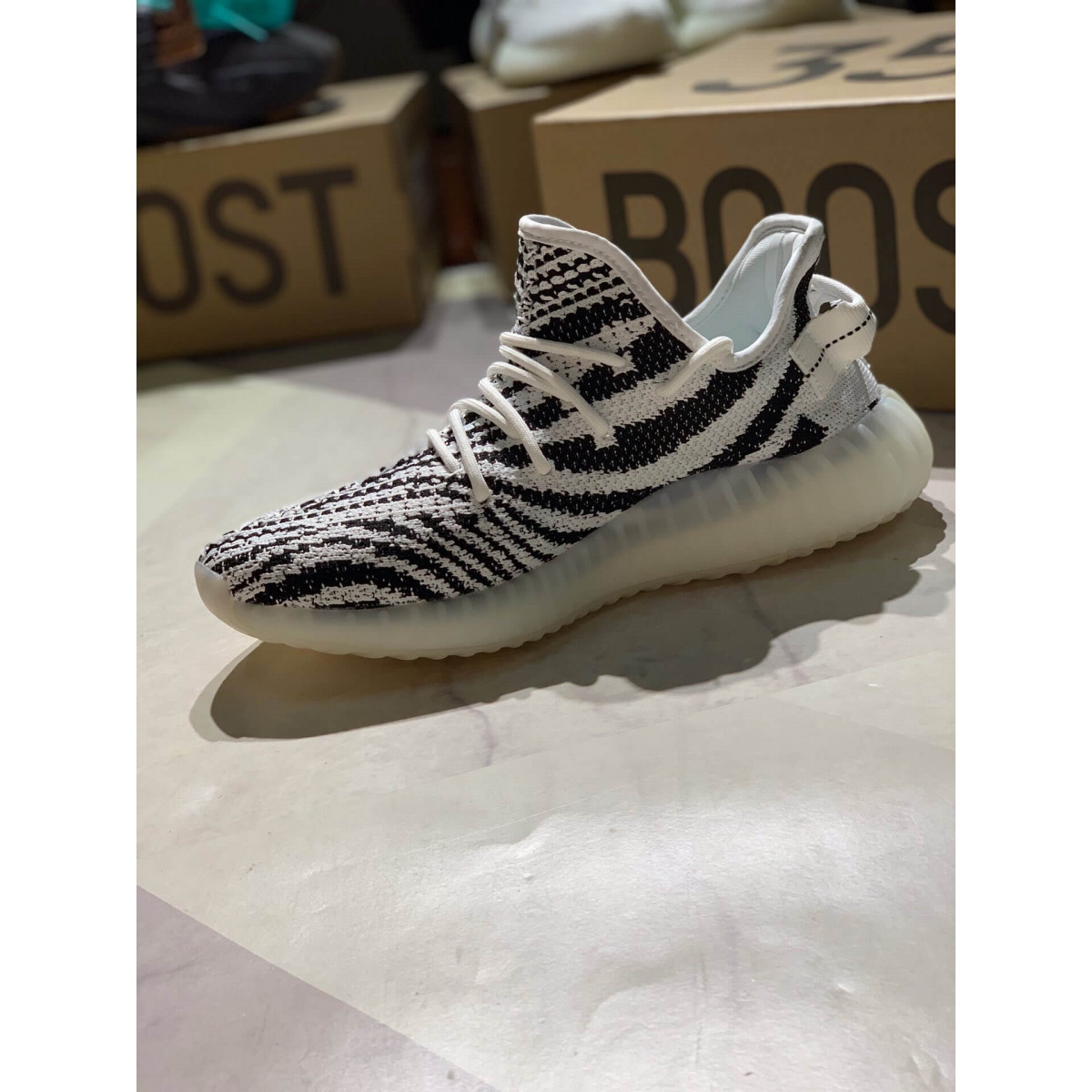 Adidas Yeezy Boost 350 V2 Zebra With Translucent Stripe AH2021