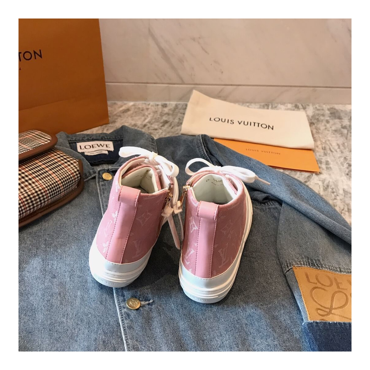 Louis Vuitton Stellar Sneaker Boot 1A4VTE Pink