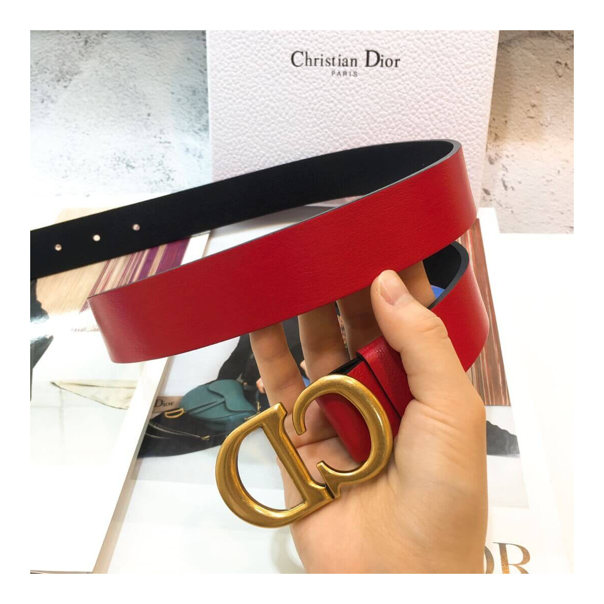 Christian Dior Saddle 3.0cm Belt B0042