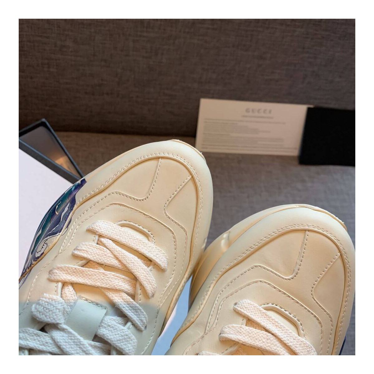 Gucci Rhyton Leather Sneaker With Wave 576052