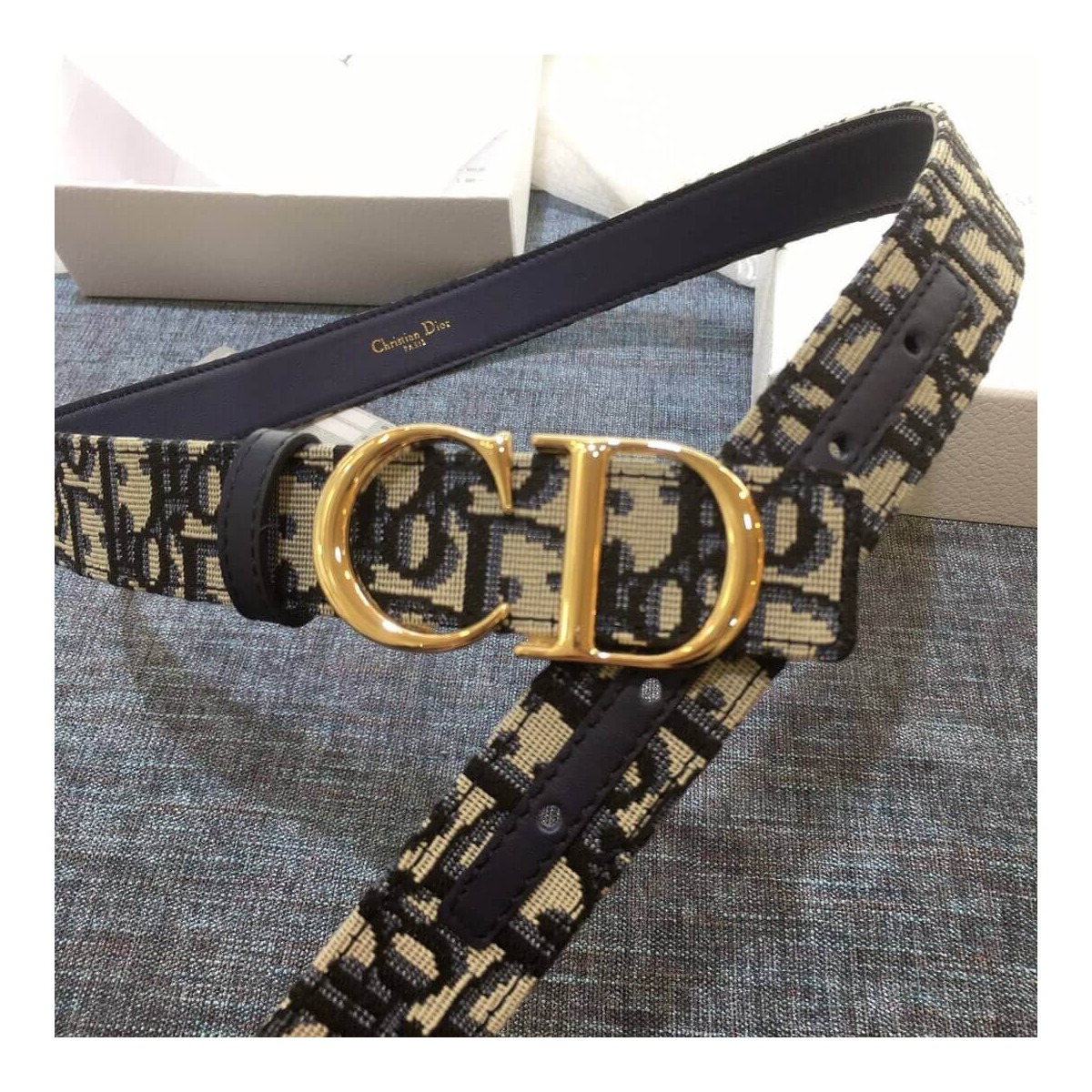 Christian Dior Saddle Dior Oblique 30mm Belt B0041