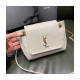 Saint Laurent Nolita Mini Leather Shoulder Bag 672738 White