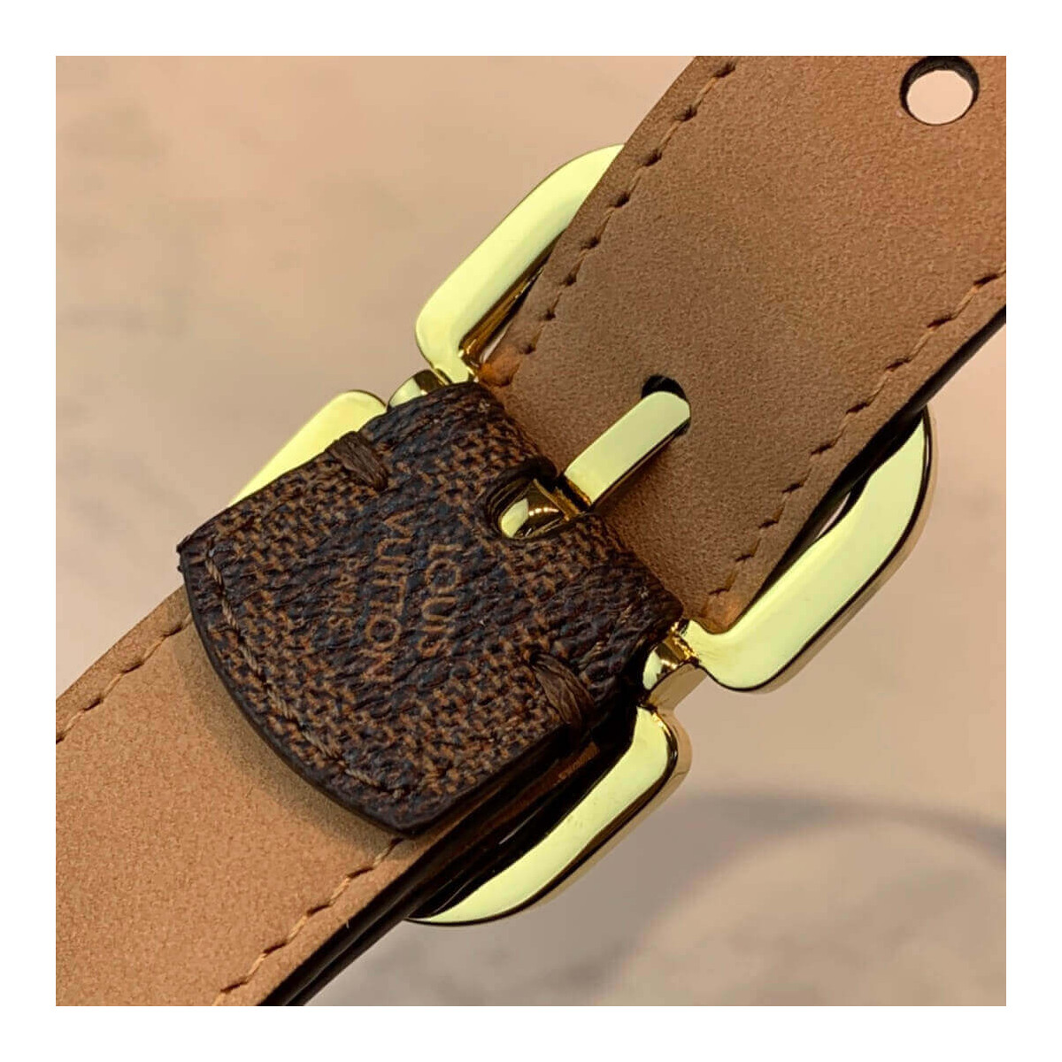 Louis Vuitton Mini Damier Ebene Belt 25mm M9744V