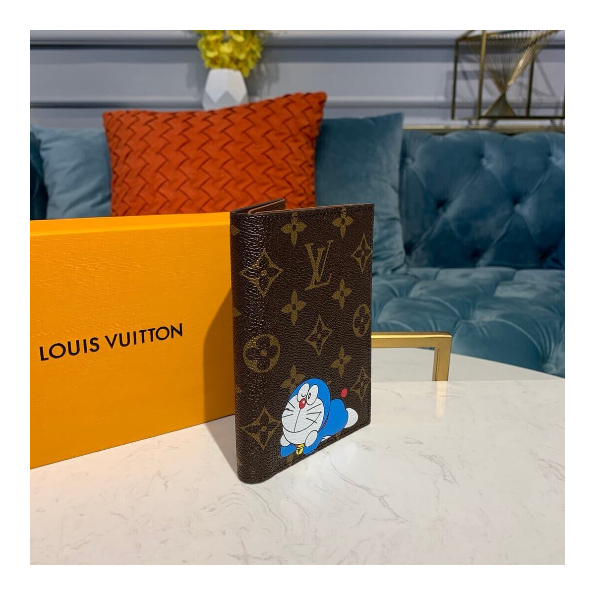 Louis Vuitton Monogram Canvas Doraemon Print Passport Cover M64502