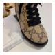 Gucci Trip GG Wool Combat Boots 583349 Beige