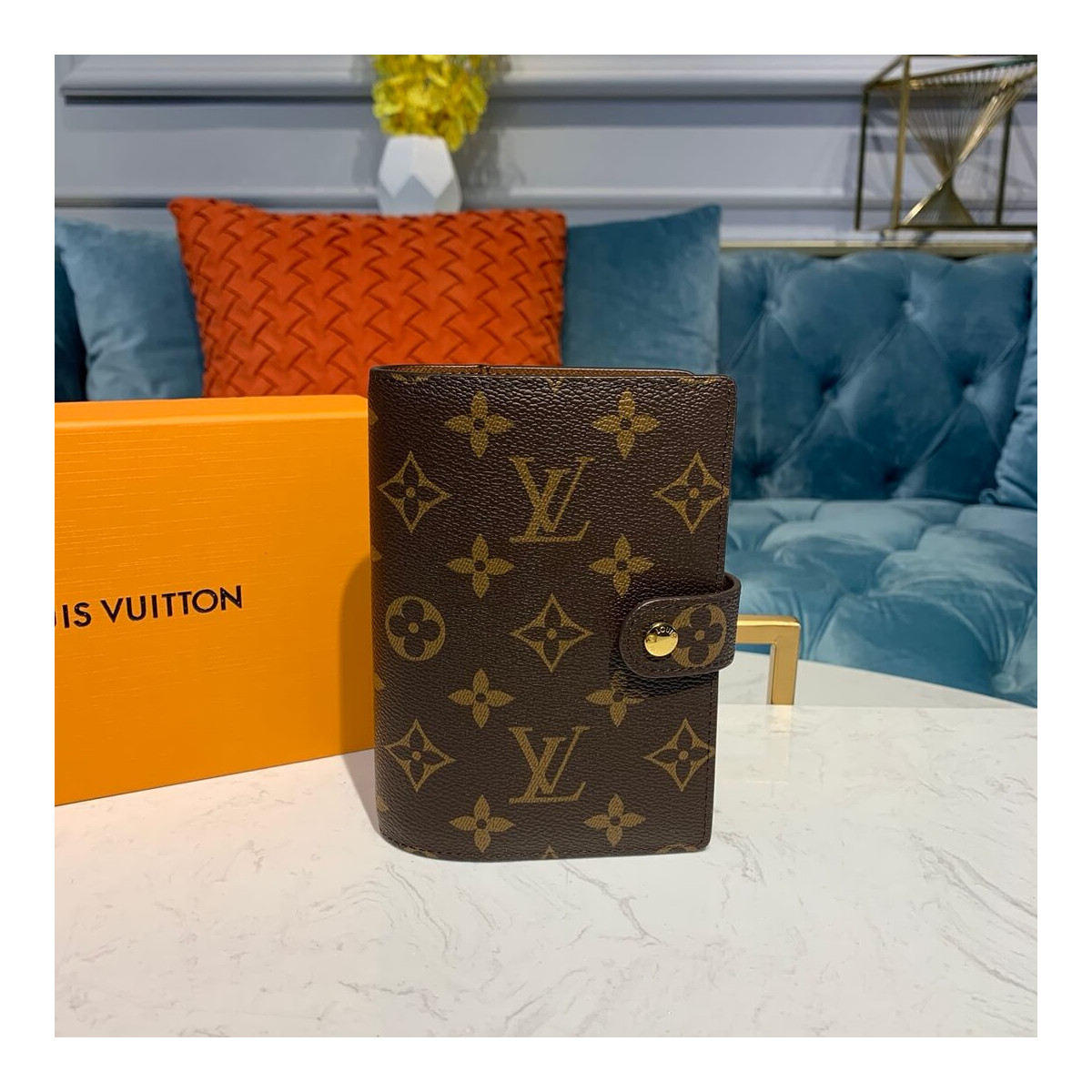 Louis Vuitton Monogram Canvas Small Ring Agenda Cover R20005