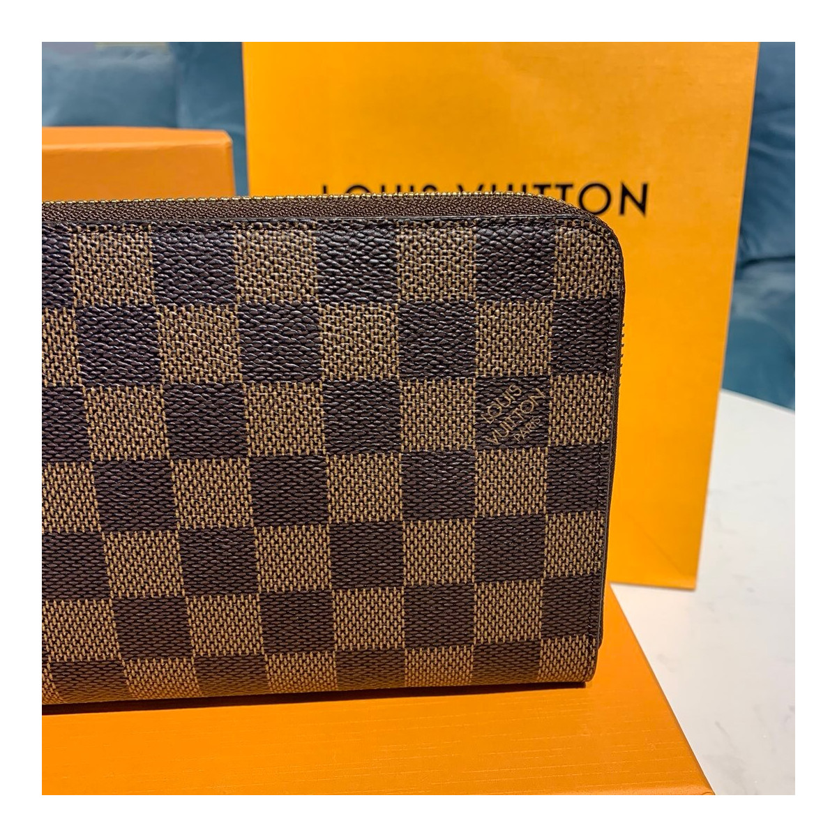 Louis Vuitton Damier Ebene Canvas Zippy Organizer Wallet N63502/N60003