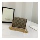 Gucci 1955 Horsebit GG Supreme With Chain Wallet 623180