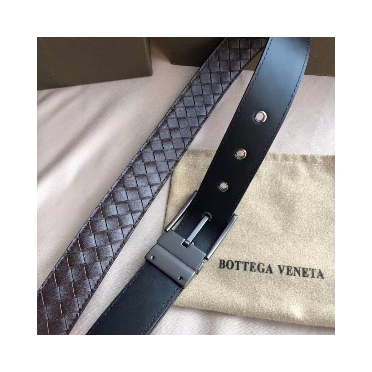 Bottega Veneta Intrecciato Weave Belt 271932