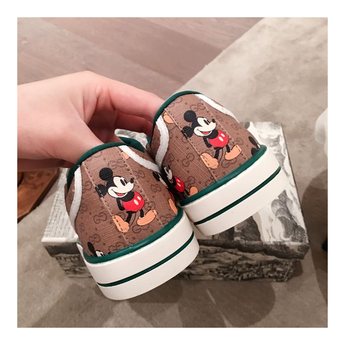 Gucci  Disney x Gucci Tennis 1977 Sneaker with Web 606110