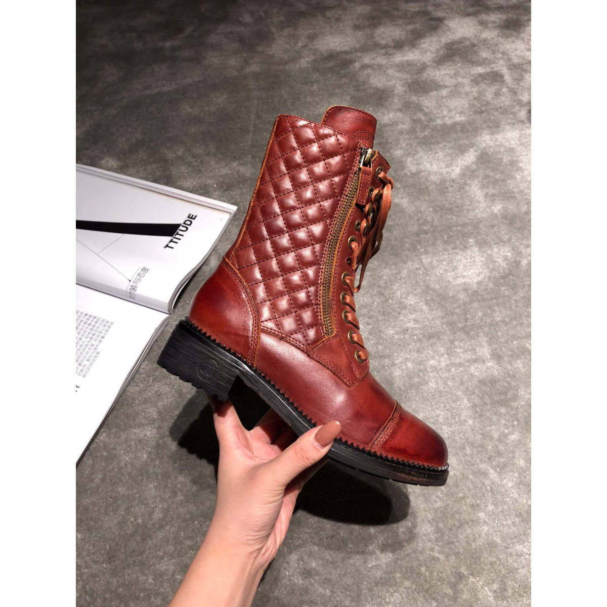 Chanel Frye Harness Boot C1120B