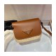 Prada Raffia and Leather Shoulder Bag 1BD243