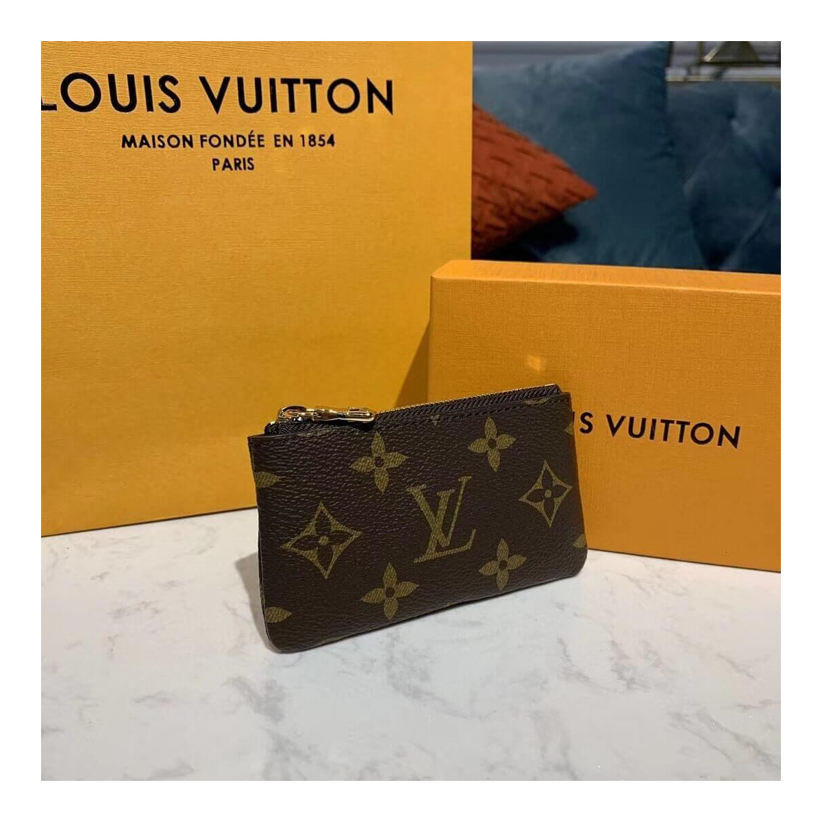 Louis Vuitton Monogram Canvas Key Pouch M62650