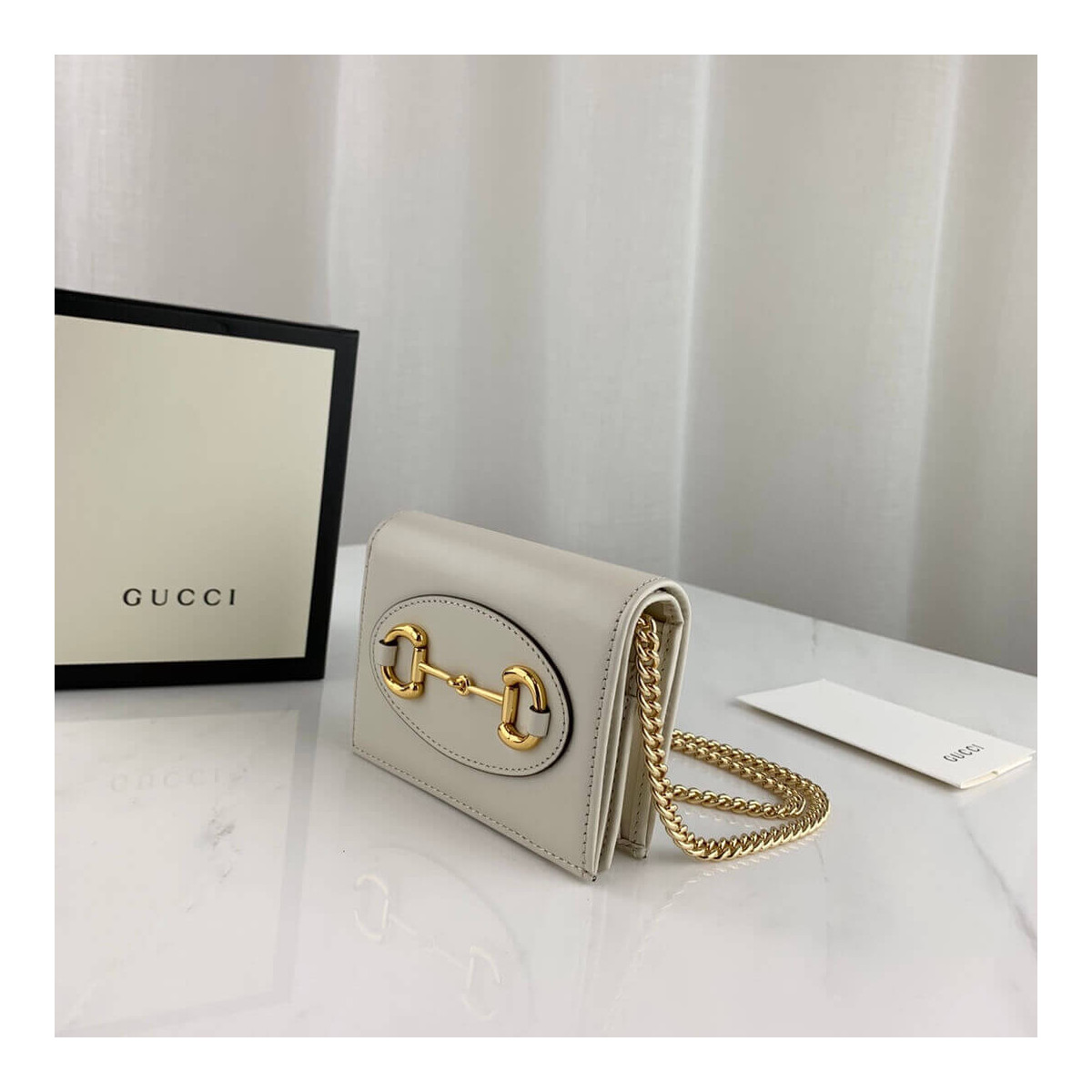 Gucci 1955 Horsebit Leather With Chain Wallet 623180