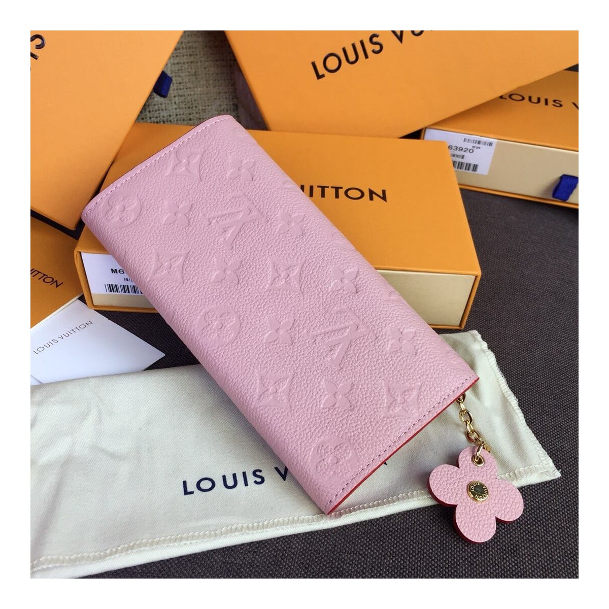 Louis Vuitton Monogram Empreinte Emilie Wallet M64162