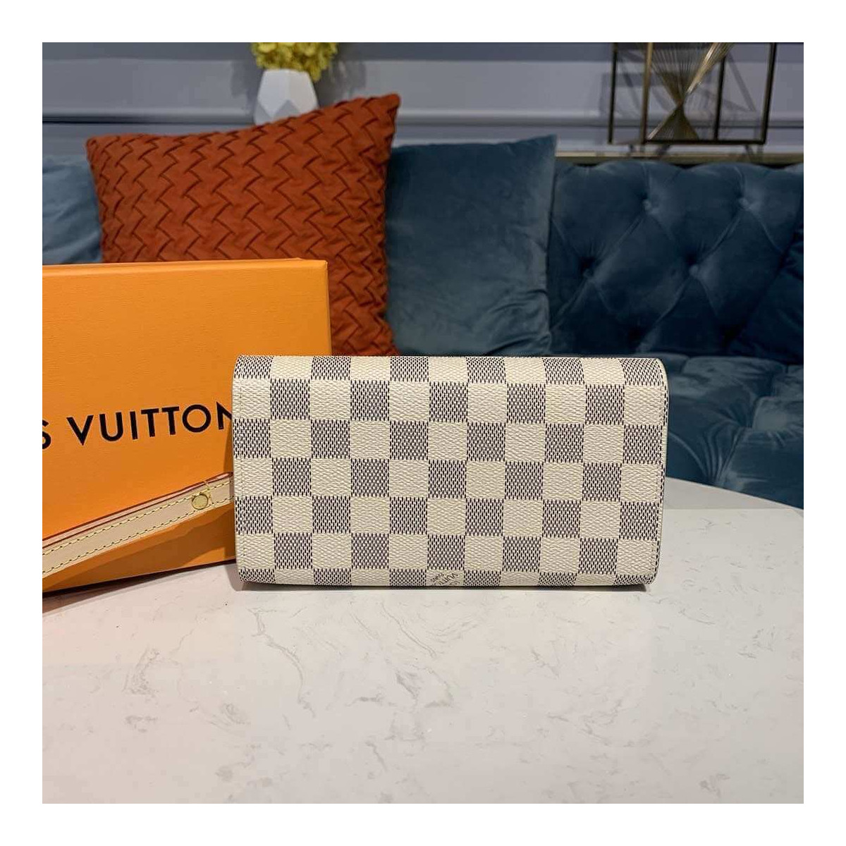 Louis Vuitton Damier Azur Canvas Kasai Wallet M58080