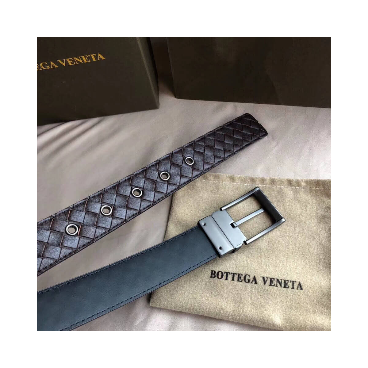 Bottega Veneta Intrecciato Weave Belt 271932