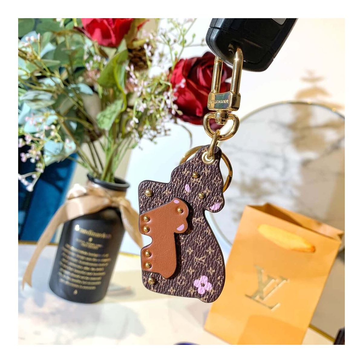 Louis Vuitton Mummy And Baby Bear Bag Charm And Key Holder M69558