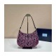 Prada Cleo Jacquard Knit and Leather Bag 1BC499