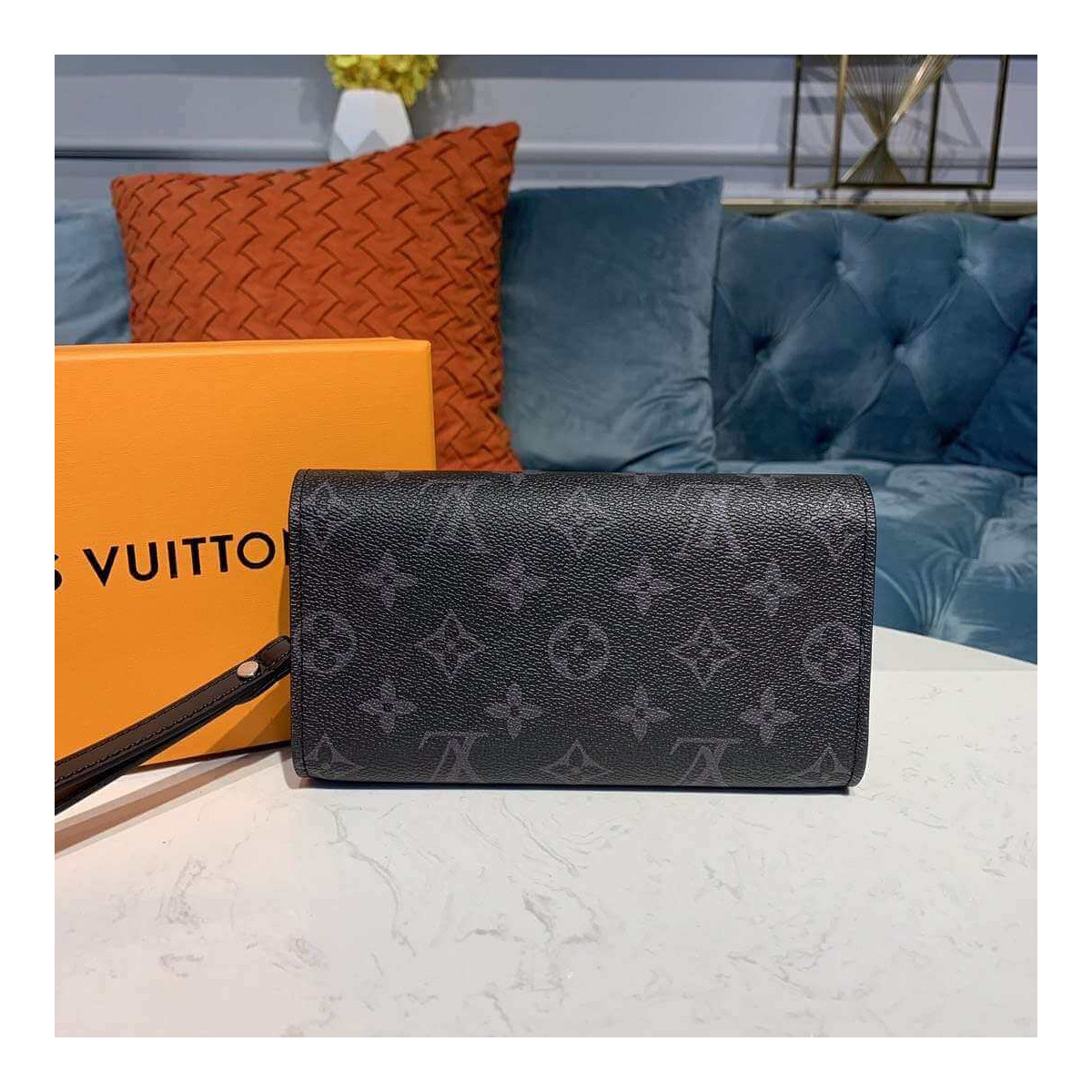 Louis Vuitton Monogram Eclipse Canvas Kasai Wallet M58080