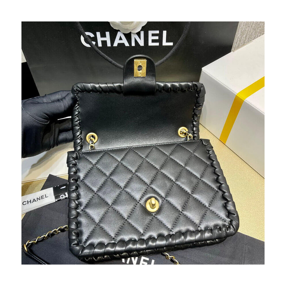 Chanel Braided Calfskin Flap Bag AS6075