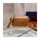 Prada Raffia and Leather Shoulder Bag 1BD243