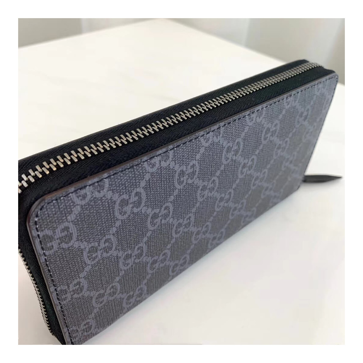 Gucci Kingsnake Print GG Supreme Zip Around Wallet 451273