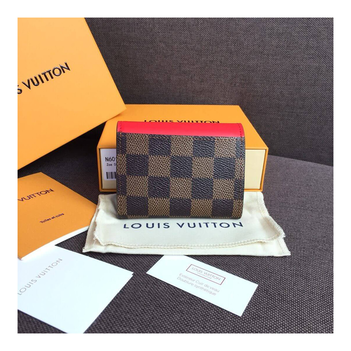 Louis Vuitton Monogram Canvas Zoe Wallet N60166 N60167