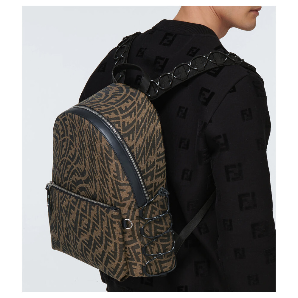 Fendi FF-Vertigo Jacquard Twill Backpack 1859487