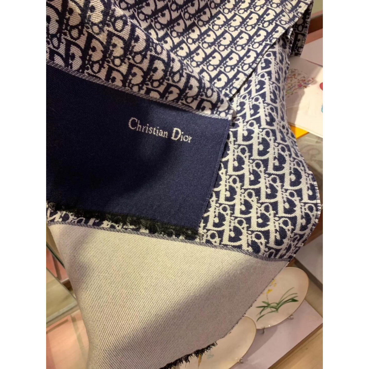 Dior Toile Oblique Navy Blue Stole 200I624