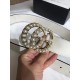 Gucci 40mm Leather Belt With Pearl Double G 453260