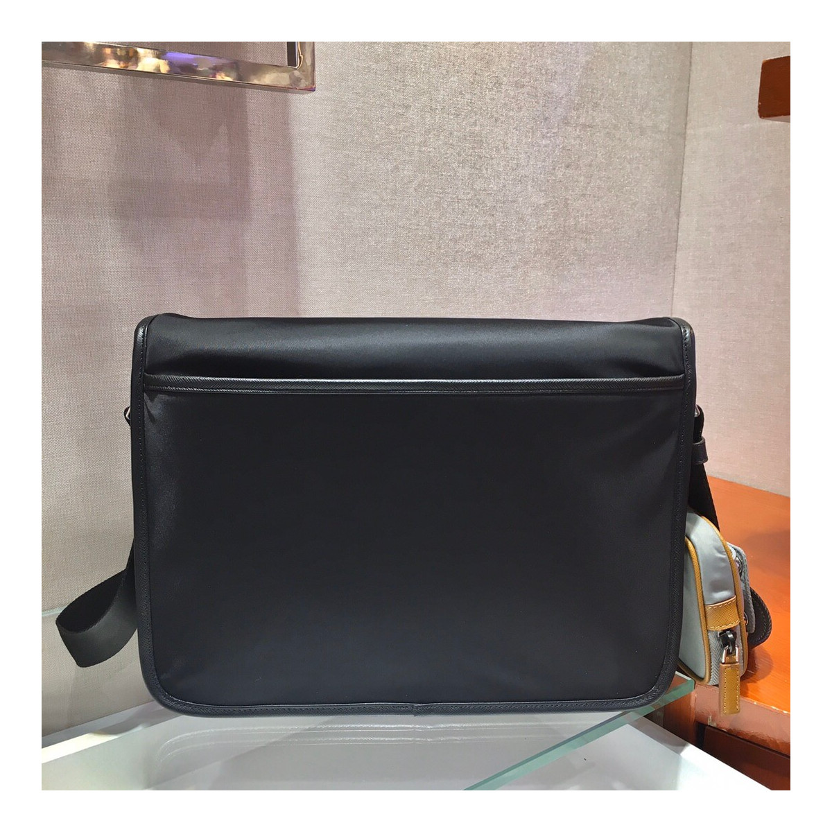 Prada Nylon Cross-Body Bag 2VD768 Black/Grey