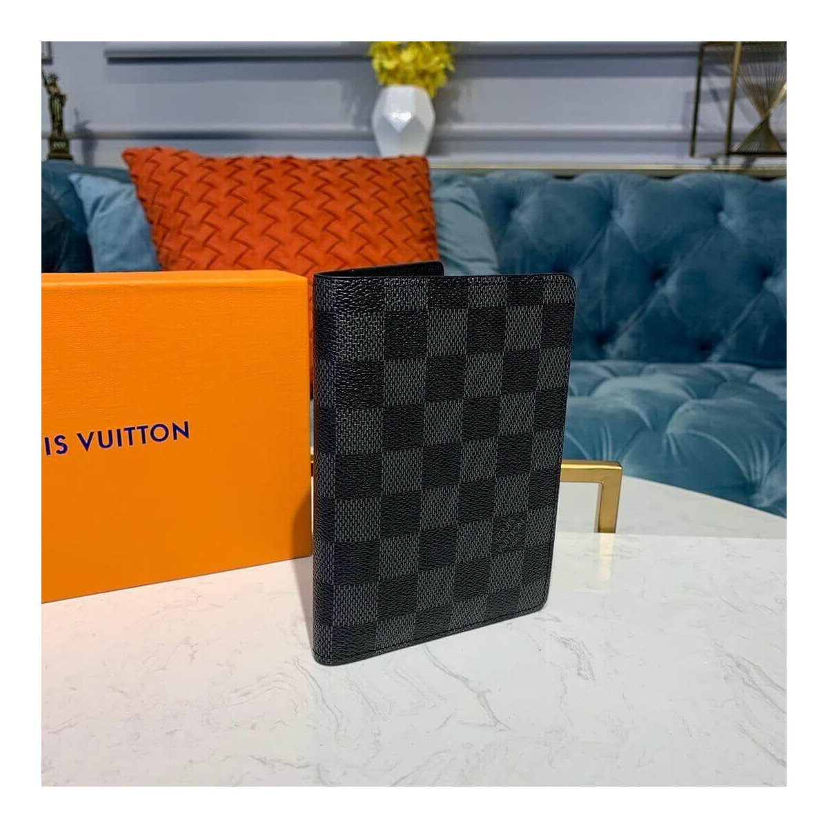 Louis Vuitton Damier Graphite Passport Cover N64411