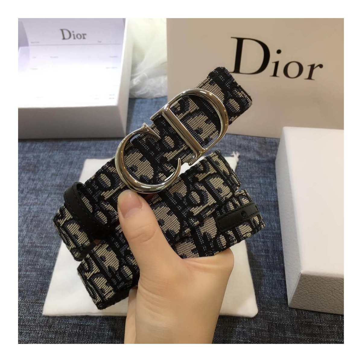 Christian Dior Saddle Dior Oblique 30mm Belt B0041